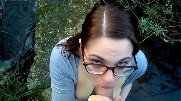 Public blowjob on a walk in the woods videos
