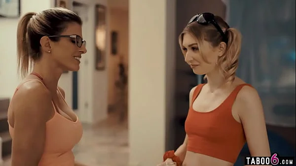 Coach wife brings in tiny teen cheerleader for husband videos