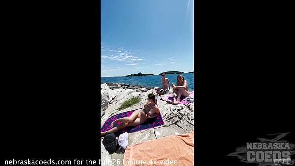 4 gorgeous instagram models naked on a beach while on vacation videos
