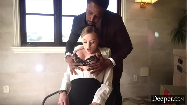 Deeper. Innocent Amber has intense fiery affair with boss videos