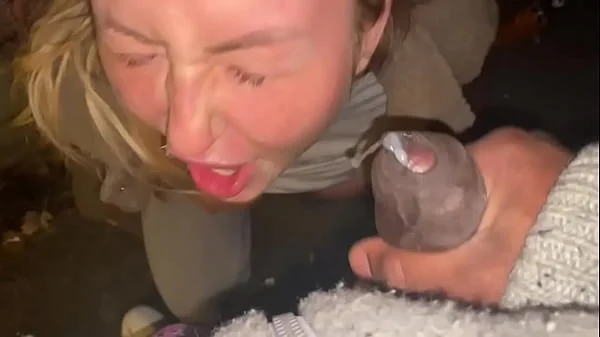 Offered a drink on the street to take a cum shot videos