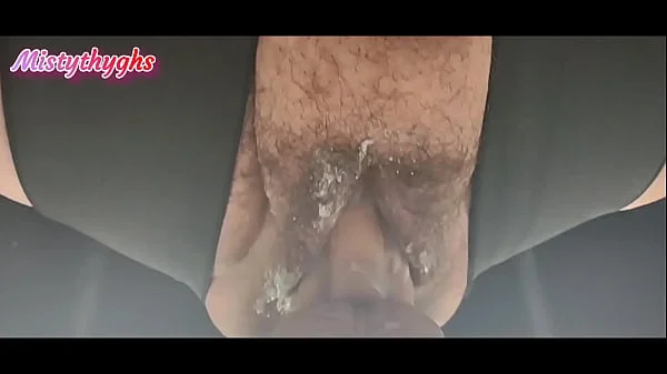 BBW Mistythyghs massages big Hairy cum filled CUNT with Big fat Cock videos