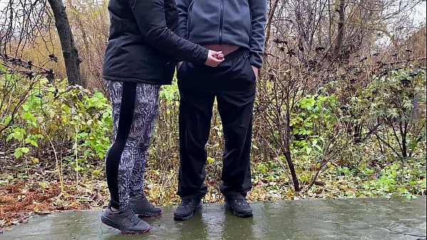 Sports stepmother-in-law after jogging in the park holds son-in-law's penis videos