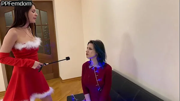 Spitting In The Mouth And Face For Christmas - Lezdom With Mistress Sofi videos