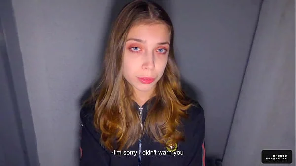 While Parents Are At Home We Fuck In The Staircase - Cum In Panties And Wear - POV - Public videos