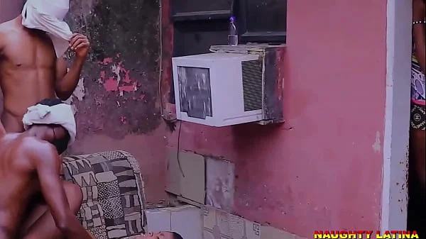 STEP MOM GAVE TWO STEP SON HER FRIEND TO FUCK - AFREICAN THREESOME videos