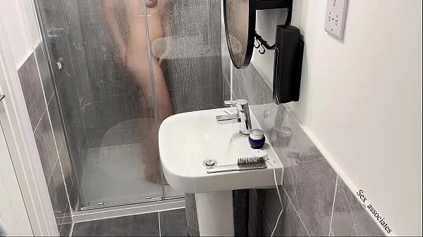 I caught my gorgeous roommate taking a shower videos