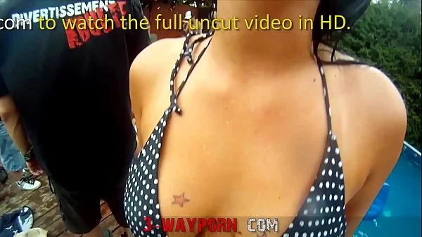 3-Way Porn - HUGE Amateur Poolside Orgy videos