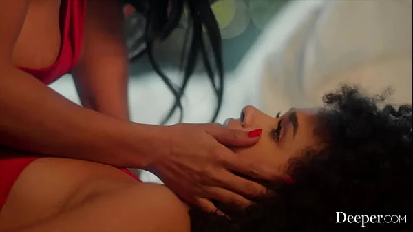 Deeper. Shy Alina and bestie Harley have intense threesome videos