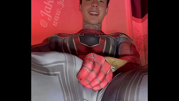 Jakipz Strokes His Massive Cock In Super Hero Costumes Before Shooting A Huge Load videos