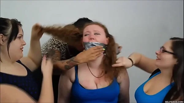 Slutty Whore Turned Gagged Slave By Three Lesbian Women Who Loves Gagging Girls! videos
