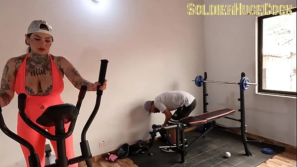 The new girl at the gym asks for my help, but when she sees my erection she sucks me to help me videos