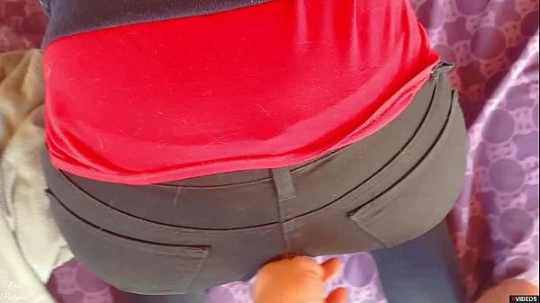 Nympho Fucked in Ripped Jeans Denim and Finishing With Huge Cumshot videos