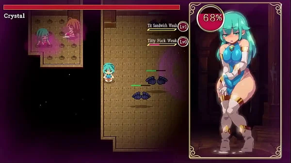 Mage Kanades Futanari Dungeon Quest [ Hentai Game PornPlay ] Ep.2 Crushed and drained by gigantic bust and hips videos