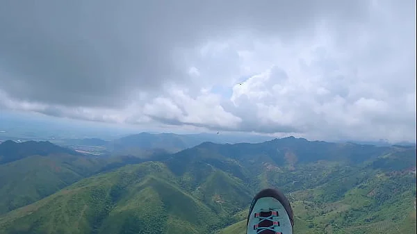 Wet Pussy SQUIRTING IN THE SKY 2200m High In The Clouds while PARAGLIDING videos