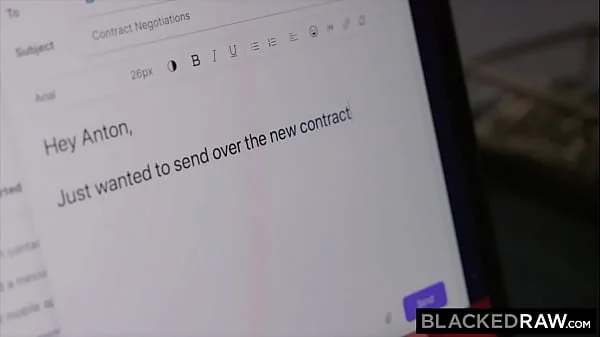 BLACKEDRAW Curvy cutie Gaby can't resist her boss's BBC videos