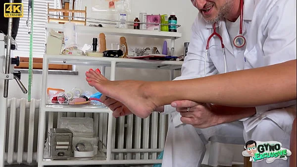 Anita Blanche examined and made to cum in gyno chair by two doctors videos