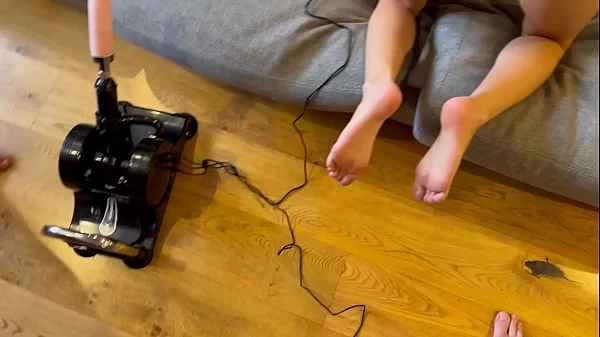 the courier brought a sex machine to two girlfriends and fucked them in turn videos