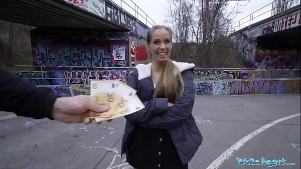 Public Agent Kinuski fucks a big Spanish cock outside under a tunnel videos