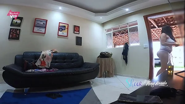 I couldn't resist and had sex with the very big dick delivery guy - With English subtitles videos