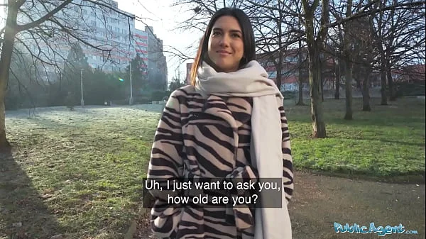 Public Agent Beautiful Brunette Biology Student Cums Over a Stranger Cock videos