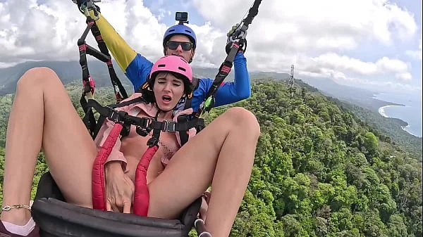 Wet and Messy Extreme SQUIRTING while PARAGLIDING 2 in Costa Rica videos