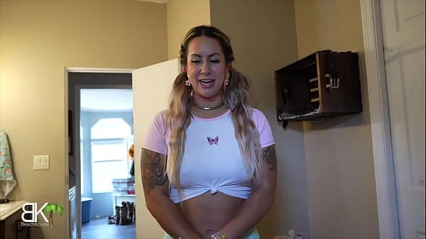 Step Auntie Melons and Misty get caught after their shower by Stepmom! videos