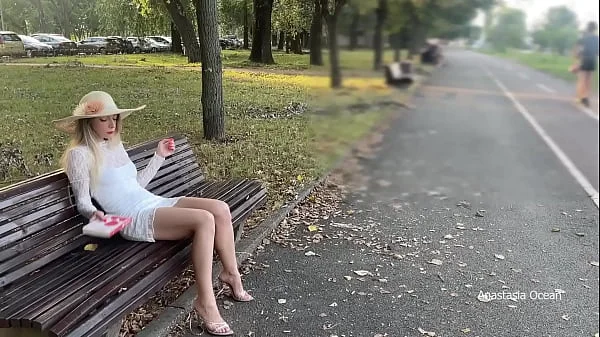 My wife is flashing her pussy to people in park. No panties in public. videos