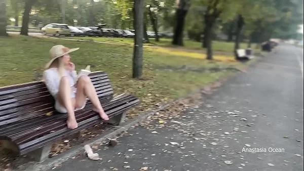 My wife is flashing her pussy to people in park. No panties in public. videos