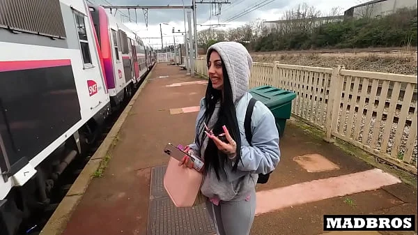 I fuck my chilean friend's good ass in a public train and at her place after seeing each other again videos