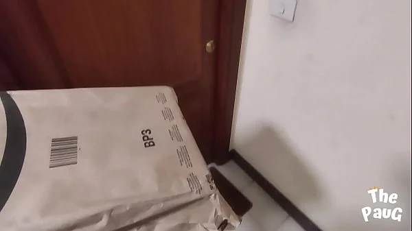 STEPMOM fucks delivery man after surprising him as an internet wanker, before her husband's arrival videos