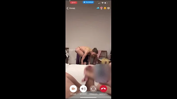 My husband is jerking and cum front of my momy a while we talk with her by video call. videos