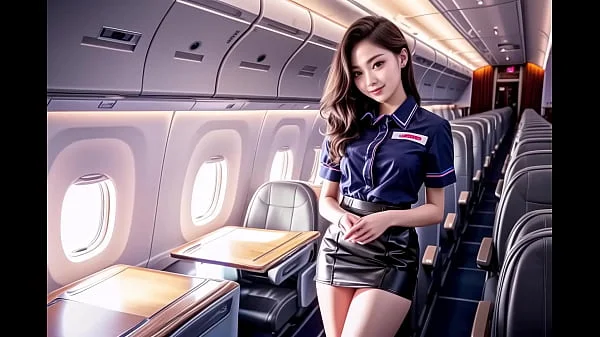 Topless Big Tits Asian Stewardess On Your Service (with pussy masturbation ASMR sound!) Uncensored Hentai videos