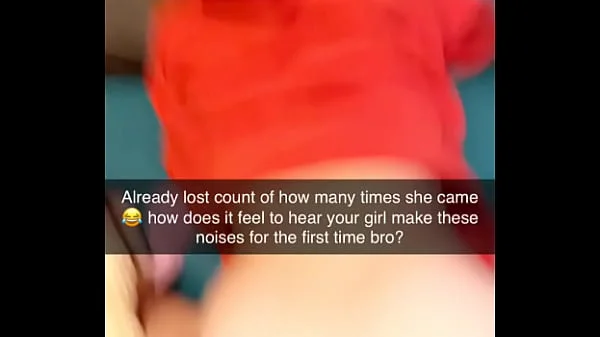 Rough Cuckhold Snapchat sent to cuck while his gf cums on cock many times videos