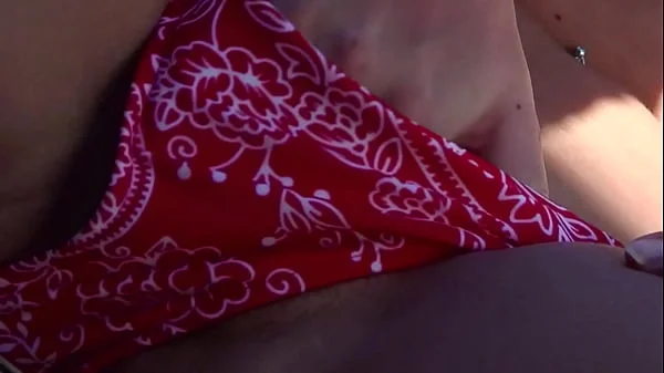 Sexy brunette girl masturbating in the tropical garden videos