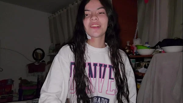 His best friend's girlfriend can play and strips naked for him videos