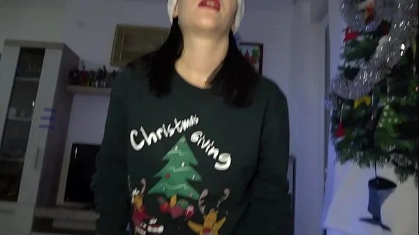 XMas gift from stepsister Anna is hot sex and oral creampie videos