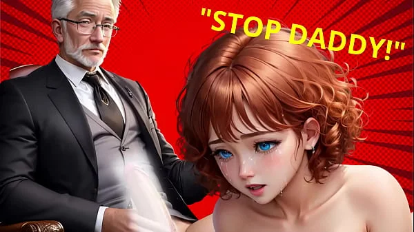 Step-Grand-Daddy's big dick cum's in mouth to virgin teen in school office videos