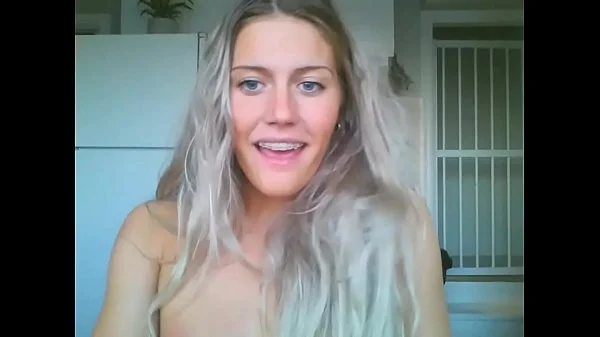 dumb blonde girl playing sexy on video haha videos
