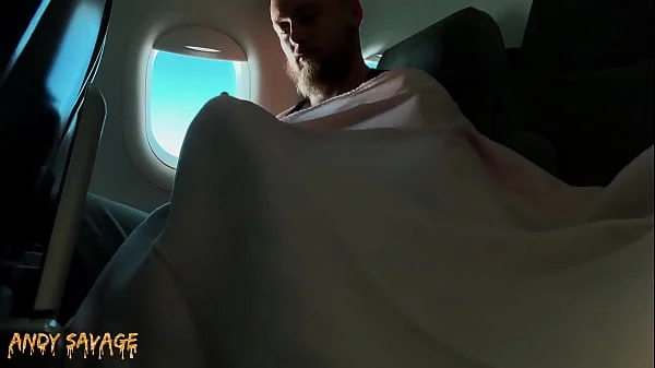 PUBLIC fingering asian on an airplane MILE HIGH CLUB videos