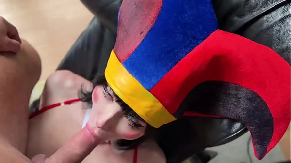 Pomni from The Amazing Digital Circus Deepthroats, Footjobs and Rough Fucks till 2 Cumshots videos