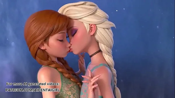 Frozen Ana and Elsa cosplay | Uncensored Hentai AI generated videos