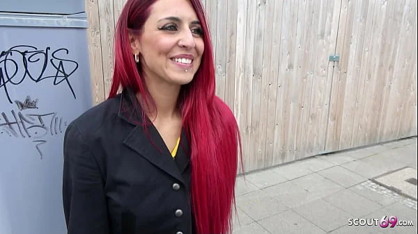 GERMAN SCOUT - Big Saggy Tits Redhead Teen Dani Luve Pickup and Casting Fuck videos