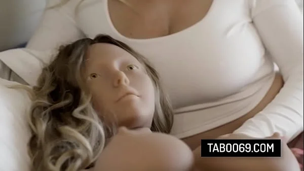 Hot blonde girlfriend Kendra Sunderland anal fucked by her boyfriend in threesome with his sex doll videos