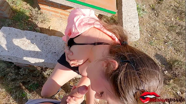 very hot sex outdoors with a stranger who was watching me / Miriam Prado videos
