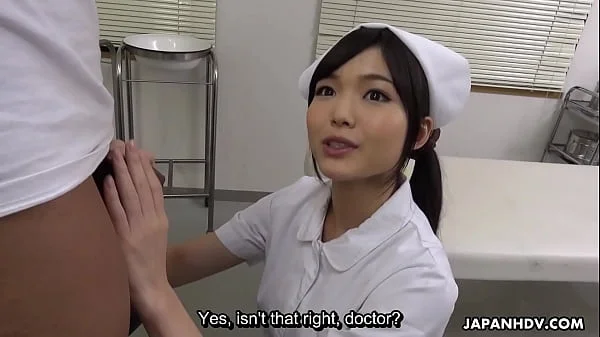 Japanese nurse Shino Aoi blows a patient's dick in the doctor's office uncensored. videos