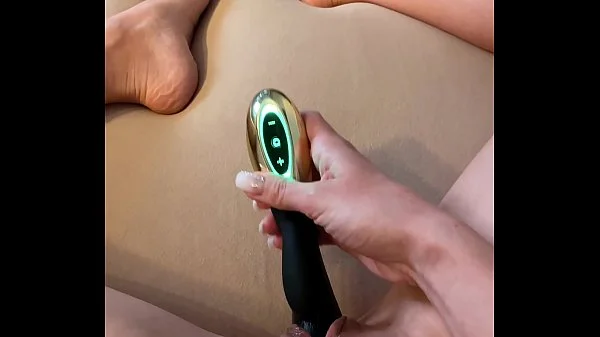 Teeny masturbates the first time with a vibrator and comes hard! videos