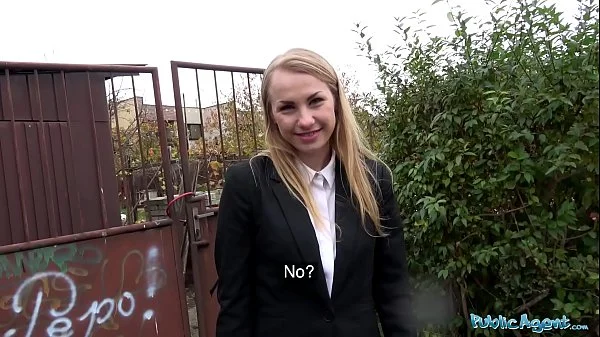 Public Agent Cute Blonde Russian babe fucked through tights at roadside videos