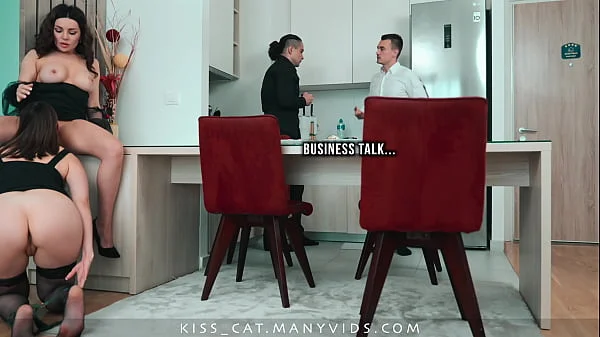 ︎We Fucked Boss's Cheated Wife in Threesome Cuckold Husband Talks to Phone when she Swallow Cum videos