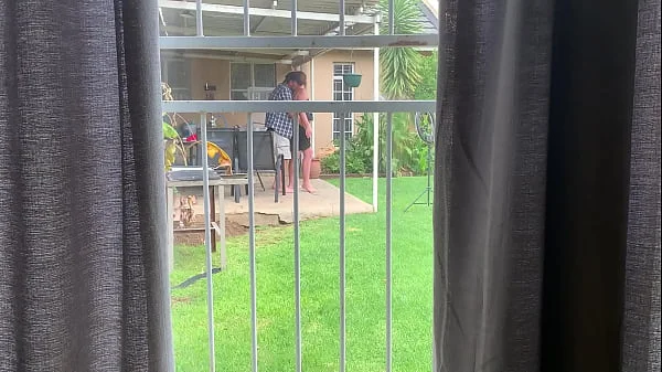 I caught my neighbours fucking outside in the backyard videos
